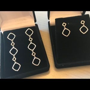 Diamond earrings set